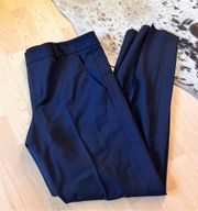 VINCE Navy Side Strapping Wool Blend Trouser Pants Size 10