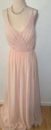 Bill levkoff pink dress size 12 maid of honor, or bridesmaids, dress long