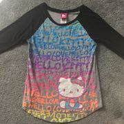 Hello kitty graphic baseball tee