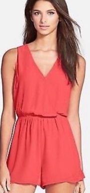 ASTR the Label Surprise Romper Blood Orange Medium