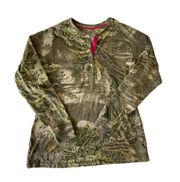 Camo Long Sleeve Henley Shirt 🔥