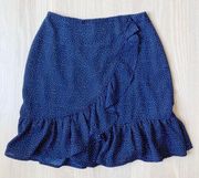 Women’s Navy Polka Dot Skirt