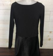 Cynthia Steffe Black Scoop Neck Long Sleeved Dress