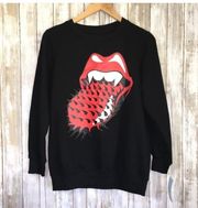 NWT Rolling Stones Spiked Tongue Sweatshirt 