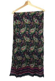 Vera Bradley Petal Paisley Pink & Green Printed Rectangle Summer Scarf