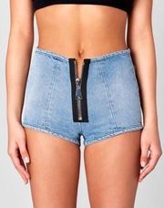 Lf Carmar zip front jean shorts