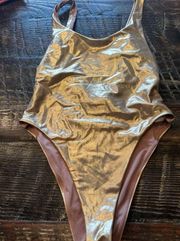 Forever 21 gold swimsuit size S. Great condition