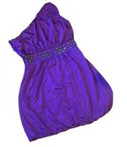 Shelli Segal dress Laundry plum purple one shoulder‎ studded size 4