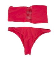 Mikoh Swim Pink Sunset II Bikini SET Top Medium Lanai Bottoms Small