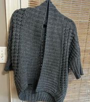 Express Grey Crochet sweater shrug cardigan small