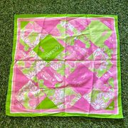 NEW Lilly Pulitzer x Ford Breast Cancer Awareness Cotton Pink Handkerchief Scarf