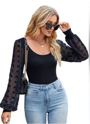 NWT mesh sleeve body suit