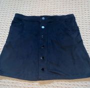 black suede skirt