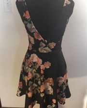 Charlotte Russe floral deep dark blue midi dress