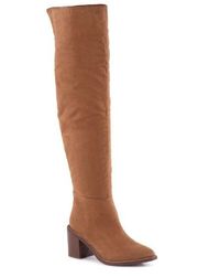 Seychelles Womens 8 Paradise City Over the Knee Suede Boot in Cognac NEW