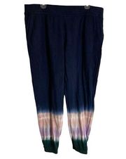 Wildfox NEW Ladies Tie Dye navy blue joggers, loungewear, size XL