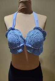 Blue Crochet Bralette