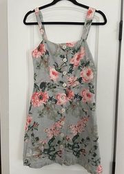 floral linen dress size XS