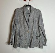 Coldwater Creek  grey linen blazer jacket