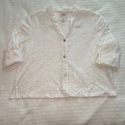 16P Ruby Rd. White Lace Blouse with 3/4 Sleeves