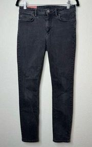 Acne Studios Bla Konst Skinny Jeans in Vintage Black Wash Peg Skinny High Waist