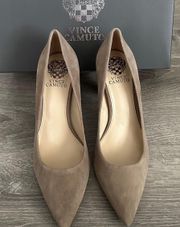 Vince Camuto NWB  Thanley Wild Mushroom Tan True Suede Pumps Size 8.5