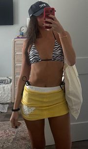Yellow Towel Mini Skirt Cover Up -