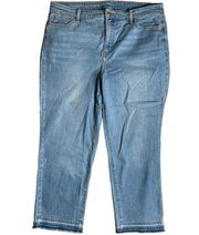Talbots Flawless Straight Crop Jeans - Light Wash - Womens Size 16 EUC