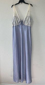 NWOT Free People Country Side Lace Trim Slip Nightgown in Purple