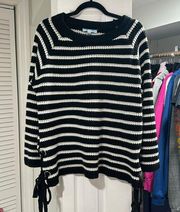 She+Sky Striped Knit Sweater