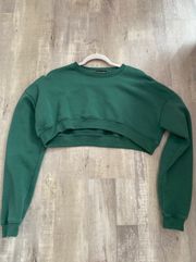 Green Cropped Crewneck 