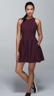 Lululemon Size 4 Here To There Dress Dark Red Maroon Bordeaux