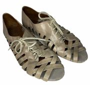 JEFFREY CAMPBELL Flat Drawstring Shoes 8.5 Crisscross