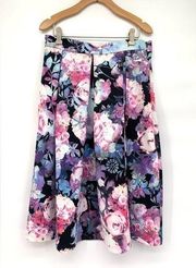 New York and Company A-line Floral Skirt Size 8