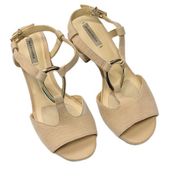 Alex Marie Block Heel Sandals Size 7.5 in Blush Pink