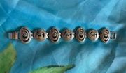 Brighton Vintage Silver Tone Circle and Ovals Bracelet