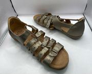 Earth Origins Sandals Women’s Blakely Platinum size 9.5 W Leather