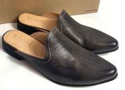 Bed Stu Brenda dark gray leather mules NIB