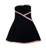 Tiger Mist  - Wrap Me Up Ochre Mini Dress in Black & Pink