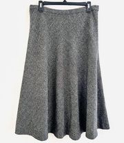 Jones New York Charcoal Gray ~ Wool, Cotton & Silk ~ Fully Lined Skirt ~ Size 10