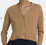 Theory Women's Amber Hudson Cotton Hanelee Cropped V-Neck Cardigan