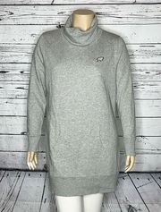 Cutter & Buck Sz XXL Gray - Philadelphia Eagles Cowl Neck Tunic Sweatshirt Dress