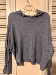 Gray Cropped Hoodie