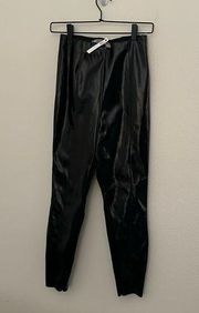 NWT Asos Black Patent Leather Pull On Pants Size 4