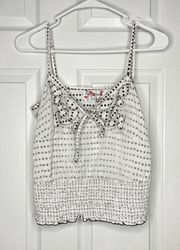 Free People Mesh Polka Dot Tank top