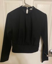 Black High-Neck Blouse