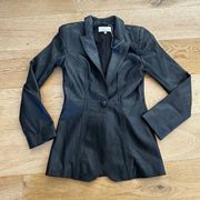 L'Academie Carmen Leather Jacket in Black