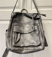Gray Backpack Satchel Style Faux Leather From Target Women’s NEW Unused