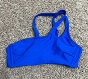 blue one shoulder  swimsuit