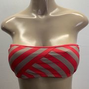 DKNY Colorblock Strapless Bikini Top Size Medium New Without Tags